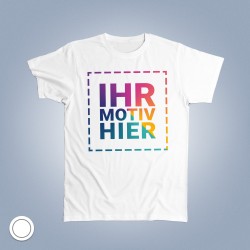 Budget T-Shirt weiß Textildruck